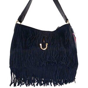 Calvin Klein Fringe Leather Shoulder Bag
